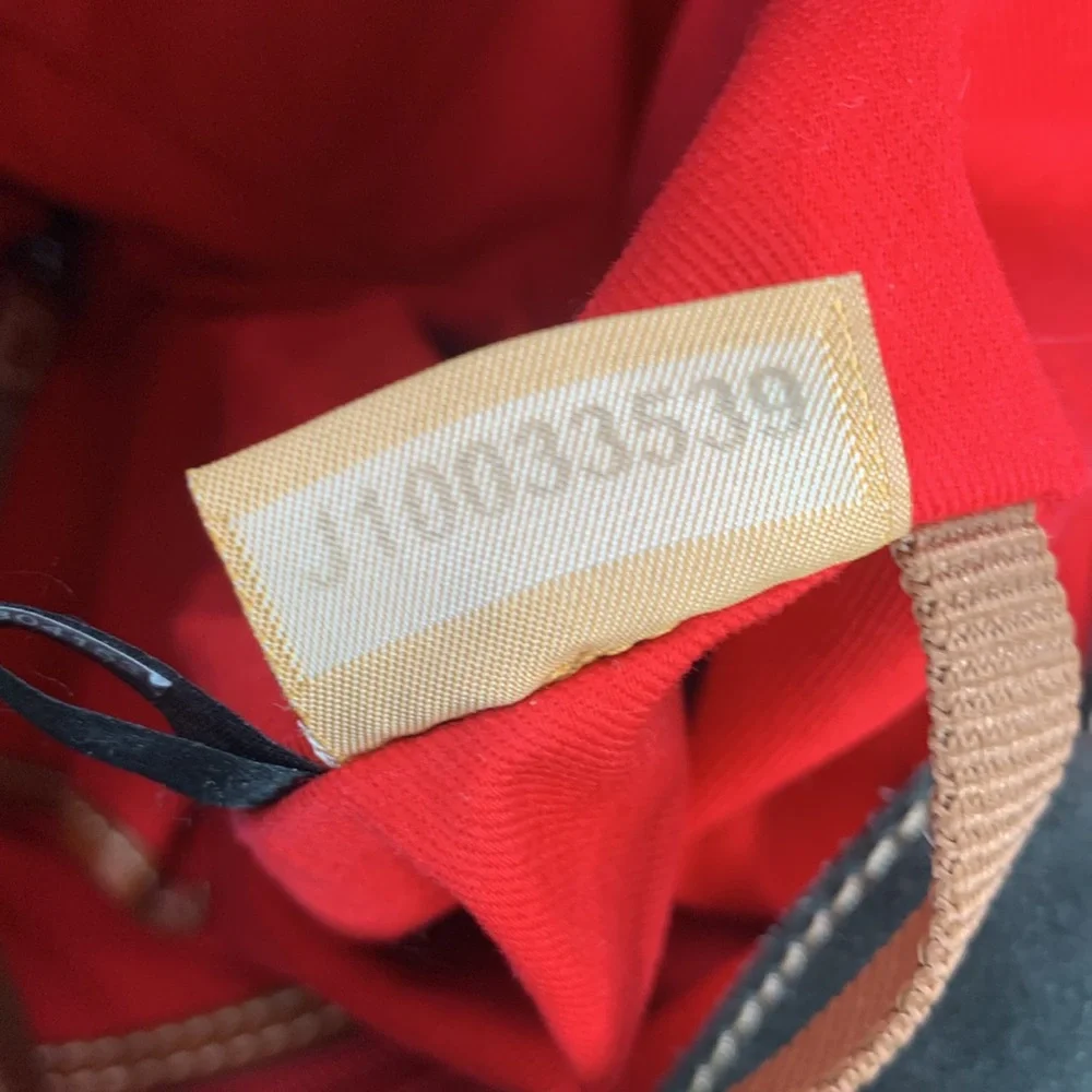Dooney & Bourke Leather Suede Shoulder Bag Gray Brown Gold Red Lined Pockets - Picture 15 of 16